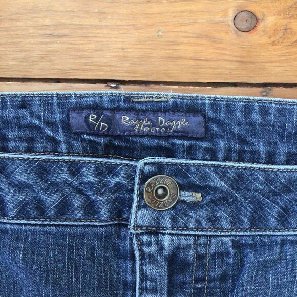 Razzle Dazzle Blue Denim Utility Mini Skirt Size 11 Juniors Y2K Pockets Casual - Picture 4 of 9
